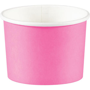 Bulk Pack of 16 Candy Pink 8 oz Paper Treat Cups