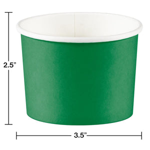 Bulk Pack of 16 Emerald Green 8 oz Treat Cups