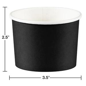 Bulk Pack of 16 Black Velvet 8 oz Paper Treat Cups