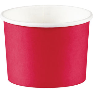 Bulk Pack of 16 Classic Red 8 oz Paper Treat Cups