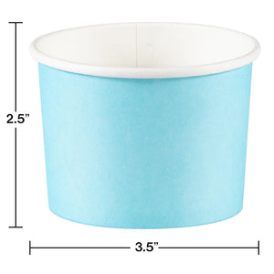 Bulk Pack of 16 Pastel Blue 8 oz Paper Treat Cups