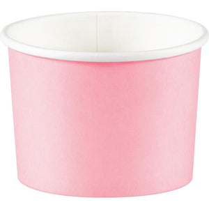 Bulk Pack of 16 Classic Pink 8 oz Paper Treat Cups