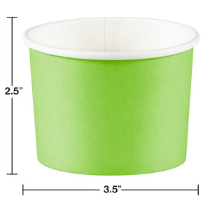 Bulk Pack of 16 Fresh Lime Green 8 oz Paper Treat Cups