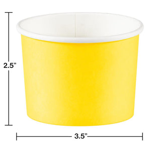 Bulk Pack of 16 School Bus Yellow 8 oz Paper Treat Cups