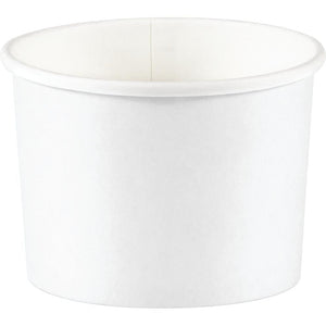 Bulk Pack of 16 White 8oz Paper Treat Cups