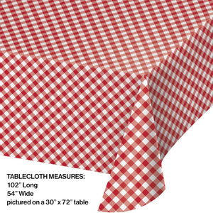 Bulk Pack of 2 Classic Gingham Paper Tablecover, 54"x102"