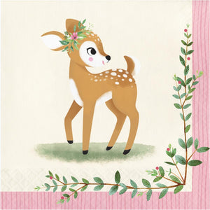 Bulk Pack of 32 Deer Little One Luncheon Napkin