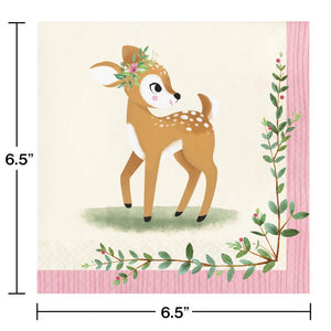 Bulk Pack of 32 Deer Little One Luncheon Napkin