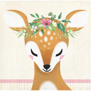 Bulk Pack of 48 Deer Little One Beverage Napkin