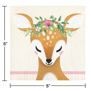 Bulk Pack of 48 Deer Little One Beverage Napkin