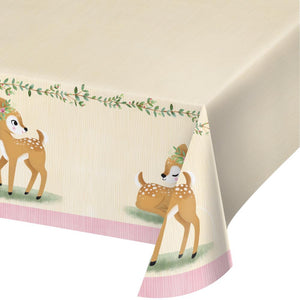 Bulk Pack of 2 Deer Little One Paper Tablecover, 54"x102"