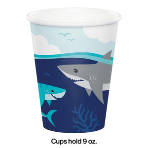 Bulk Pack of 16 Shark Party Hot/Cold Cup 9Oz