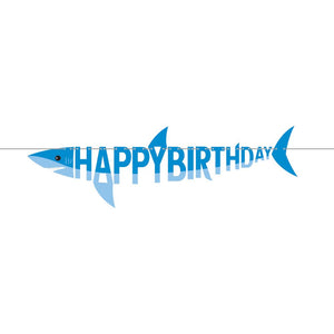 Bulk Pack of 2 Shark Party Banner w/Ribbon