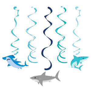 Bulk Pack of 10 Shark Party Dizzy Danglers Assorted