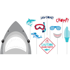 Bulk Pack of 20 Shark Party Photo Booth Props