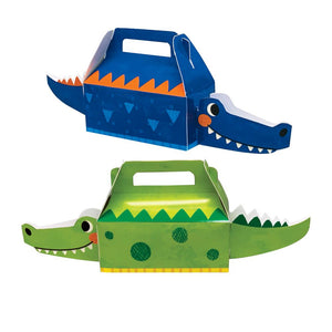 Bulk Pack of 8 Alligator Party Treat Box 3D