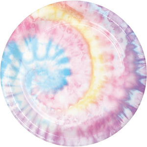 Bulk Pack of 16 Tie Dye Party Dinner Plate