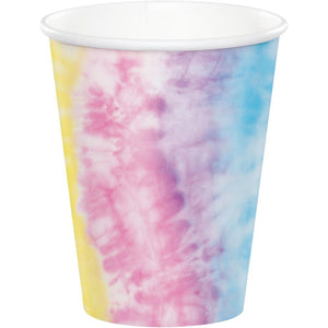 Bulk Pack of 16 Tie Dye Party Hot/Cold Cup 9Oz