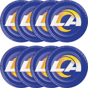 Bulk Pack of 16 Los Angeles Rams Dinner Plate