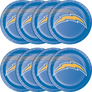 Bulk Pack of 16 Los Angeles Chargers Dinner Plate