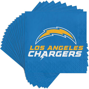 Bulk Pack of 32 Los Angeles Chargers Luncheon Napkin