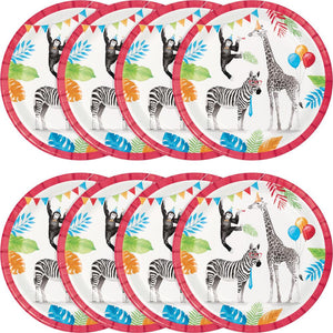 Bulk Pack of 16 Party Animals Dinner Plate