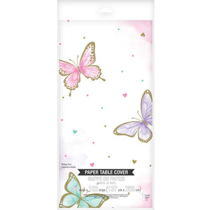 Bulk Pack of 2 Butterfly Shimmer Paper Tablecover