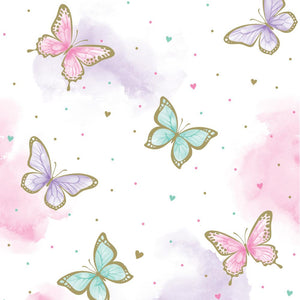 Bulk Pack of 2 Butterfly Shimmer Paper Tablecover