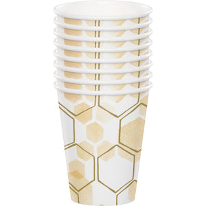 Bulk Pack of 16 Honeycomb Hot/Cold Cup 9Oz