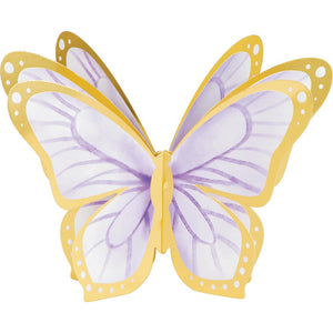 Bulk Pack of 6 Butterfly Shimmer 3D Foil Centerpiece