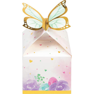 Bulk Pack of 16 Butterfly Shimmer Foil Treat Box