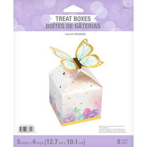 Bulk Pack of 16 Butterfly Shimmer Foil Treat Box