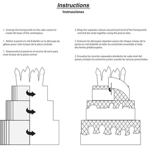 Bulk Pack of 2 Festive Cake Centerpiece w/ Attachments