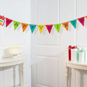 Bulk Pack of 2 Festive Cake Banner w/ Ribbon