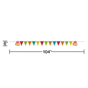 Bulk Pack of 2 Festive Cake Banner w/ Ribbon