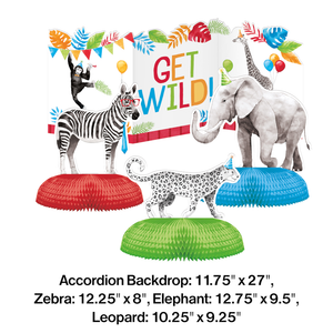 Bulk Pack of 8 Party Animals Centerpiece 3D w/