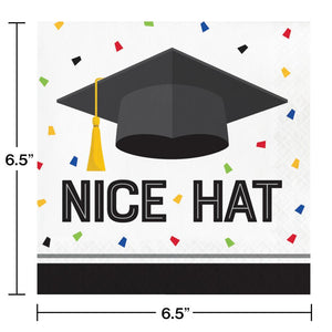 Bulk Pack of 32 Graduation Fun Luncheon Napkin