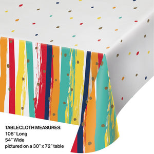 Bulk Pack of 2 Birthday Stripes Paper Tablecover