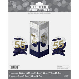 Bulk Pack of 6 Navy & Gold Milestone Centerpiece stands