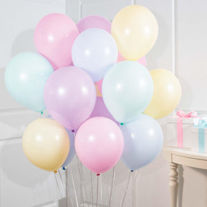 Bulk Pack of 30 Birthday Latex Balloons 12" Asst Pastel Colors