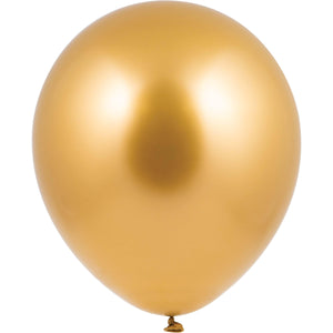 Bulk Pack of 24 Birthday Latex Balloons 12" Silver Gold Metallic