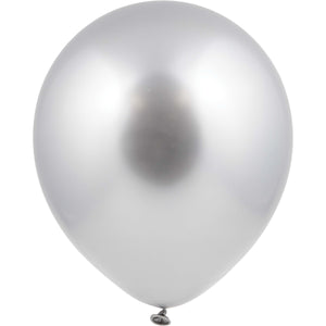 Bulk Pack of 24 Birthday Latex Balloons 12" Silver Gold Metallic