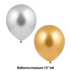 144ct Bulk Gold and Silver Balloon Bunch