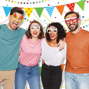 Bulk Pack of 8 Birthday Paper Glasses