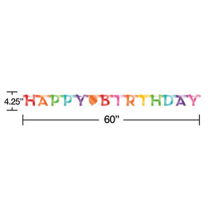 12ct Bulk Colorful Happy Birthday Banners