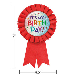 Bulk Pack of 2 Birthday Award Ribbon Button