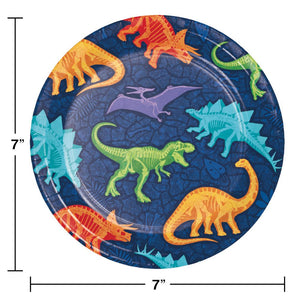 Bulk Pack of 24 Dino Dig Paper Dessert Plate