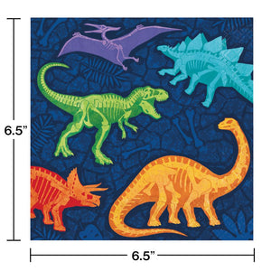 Bulk Pack of 32 Dino Dig Luncheon Napkin