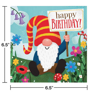 Bulk Pack of 32 Party Gnomes Luncheon Napkin