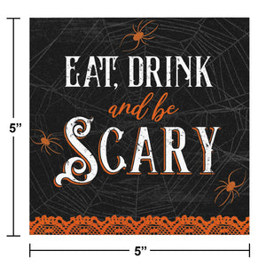 Bulk Pack of 48 Wicked Webs Beverage Napkins